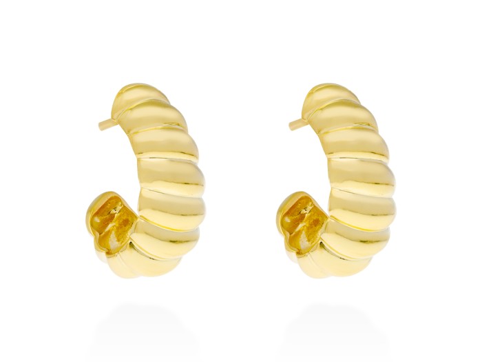 Pendientes ECLAT  en plata dorada